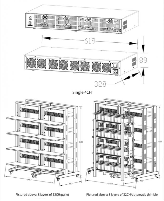 5V 30A 8 Channels Laptop Computer Lithium Ion Battery Testing Machine with Power Supply AC 220V/50Hz 4